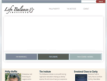 Tablet Screenshot of lifebalanceinstitute.com